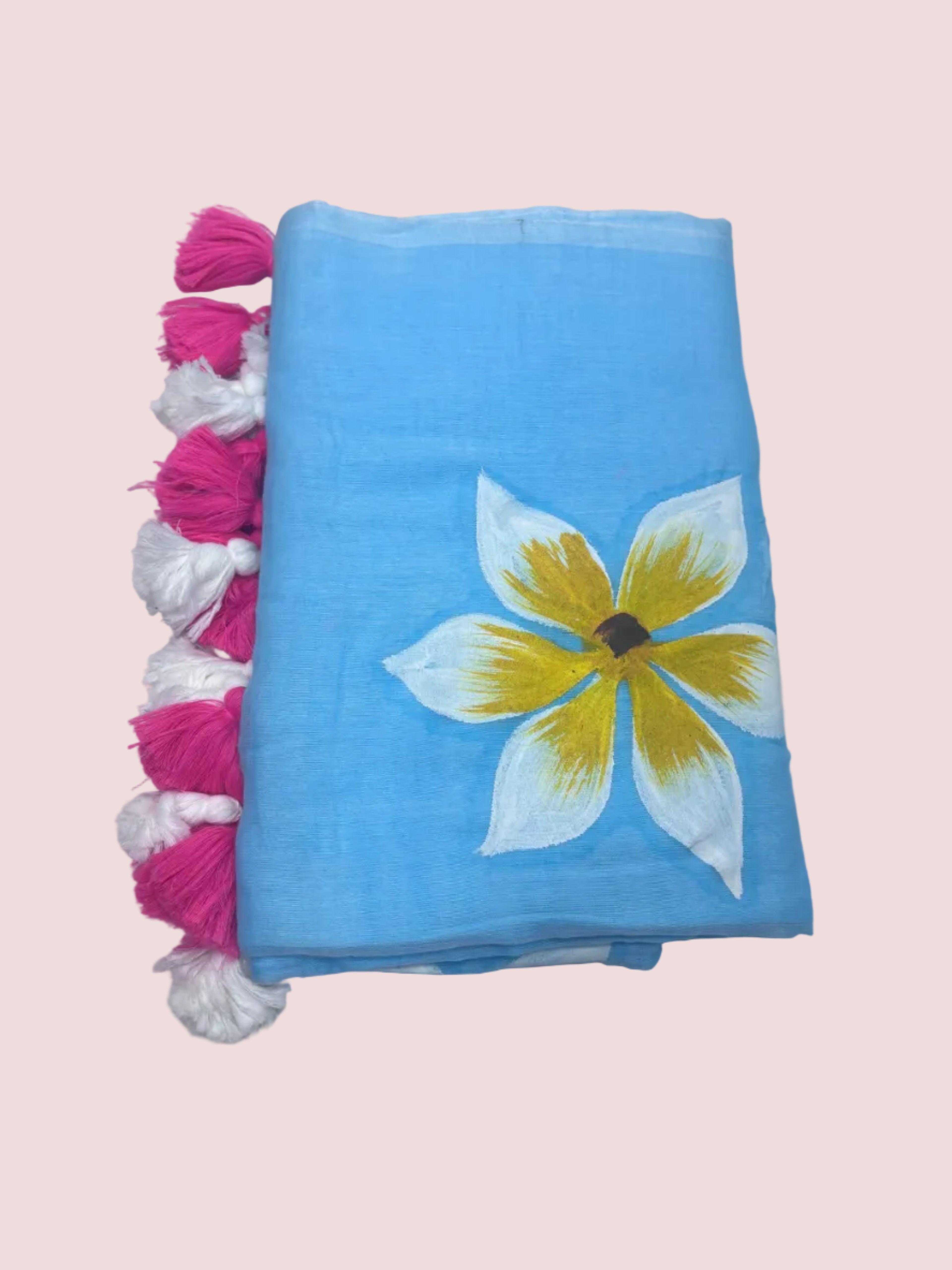 Painted Mulmul Cotton Saree